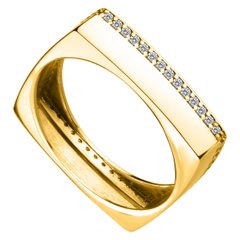 Кольцо с фианитом из желтого золота PlatoN 2к245/01б, 17