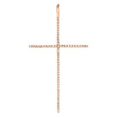 Крест с фианитом из красного золота PlatoN 1п167/01б