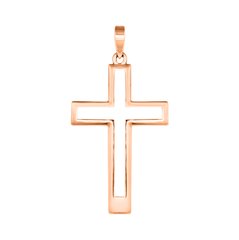 Крест без вставки из красного золота PlatoN 1п135/00б