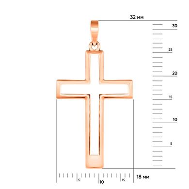 Крест без вставки из красного золота PlatoN 1п135/00б