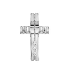 Крест с фианитом из белого золота PlatoN 3п110/01б