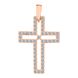 Крест с фианитом из красного золота PlatoN 1п173/01б