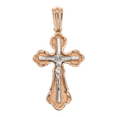 Хрест без вставки з комбінованого золота PlatoN 4п137/00б