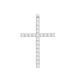 Хрест з фіанітом з білого золота PlatoN 3п118/01б