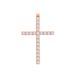 Крест с фианитом из красного золота PlatoN 1п118/01б