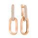 Серьги с фианитом из красного золота PlatoN 1с358/01б