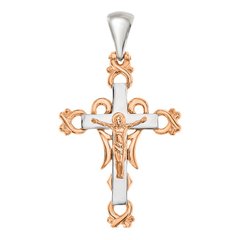 Хрест без вставки з комбінованого золота PlatoN 4п136/00б