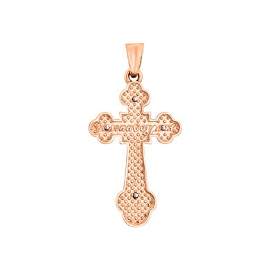 Хрест без вставки з червоного золота PlatoN 1п100/00б