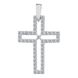 Крест с фианитом из белого золота PlatoN 3п173/01б