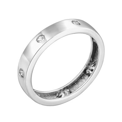 Кольцо с фианитом из серебра PlatoN к019/1, 15