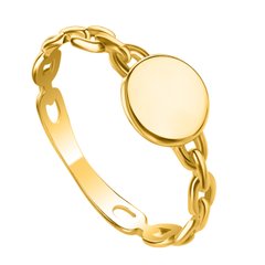 Кольцо без вставки из желтого золота PlatoN 2к312/00б, 15