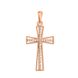 Крест с фианитом из красного золота PlatoN 1п120/01б