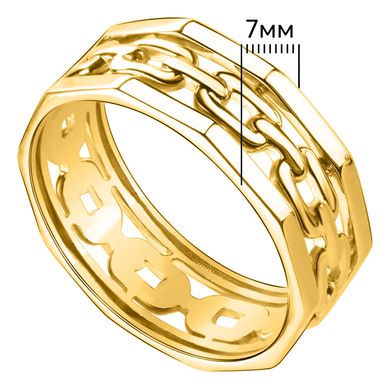 Кольцо без вставки из желтого золота PlatoN 2к244/00б, 17