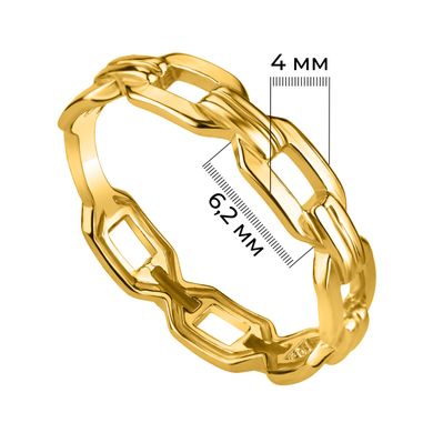 Кольцо без вставки из желтого золота PlatoN 2к310/00б, 16