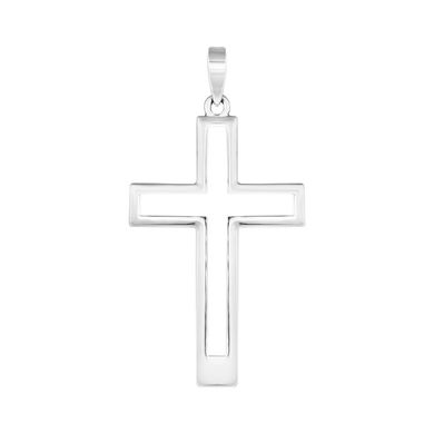 Хрест без вставки з білого золота PlatoN 3п135/00б