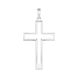 Хрест без вставки з білого золота PlatoN 3п135/00б